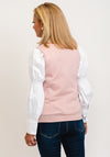 Micha Light Knit Ribbed Vest, Pink
