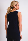 Micha Bow Neckline Vest Top, Navy