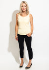Micha Bow Neckline Vest Top, Lemon