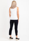 Micha Bow Neckline Vest Top, White