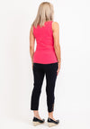 Micha Bow Neckline Vest Top, Hot Pink