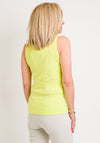 Leon Collection Square Neck Tank Top, Lime Green