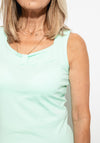 Micha Bow Neckline Vest Top, Aquamarine