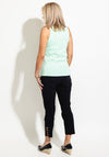 Micha Bow Neckline Vest Top, Aquamarine