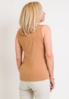 Micha Square Neck Tank Top, Brown