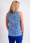 Leon Collection Abstract Print Vest Top, Blue