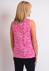 Leon Collection Abstract Print Vest Top, Pink