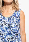 Micha Floral Print Vest Top, Blue Multi