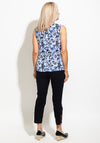 Micha Floral Print Vest Top, Blue Multi