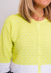 Leon Collection Embossed Colour Block Cardigan, Multi