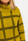 Micha Zip Neck Fine Knit Pullover, Lime