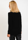 Micha Cowl Neck Abstract Print Knit, Black Multi