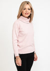 Micha Frill Collar Knit Jumper, Light Pink