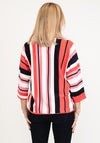 Micha Batwing Sleeve Striped Pullover, Pink Multi