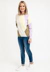 Micha Colour Divide Jumper, Lemon Multi