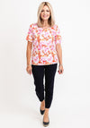 Micha Floral Round Neck T-Shirt, Pink Multi