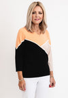 Micha Fine Knit Geometric Sweater, Black Multi