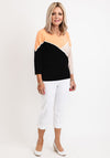 Micha Fine Knit Geometric Sweater, Black Multi