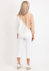 Micha Fine Knit Geometric Sweater, White Multi