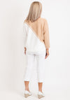 Micha Fine Knit Geometric Sweater, White Multi