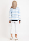 Micha Fine Knit Striped Sweater, Blue Multi