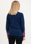 Micha Striped Diamonds Knit Jumper, Navy Multi