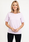 Micha Diamante Neck T-Shirt, Lilac