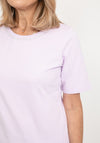 Micha Diamante Neck T-Shirt, Lilac