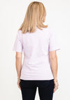 Micha Diamante Neck T-Shirt, Lilac