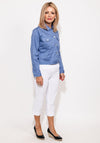 Micha Short Button Up Jacket, Blue