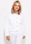 Micha Short Button Up Jacket, White