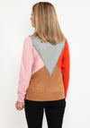 Micha Cowl Neck Colour Block Sweater, Multi