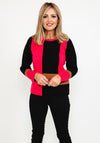 Micha Colour Block Sweater, Fuchsia Multi