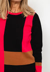 Micha Colour Block Sweater, Fuchsia Multi