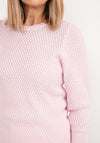 Micha Lattice Print Knit Sweater, Pink