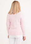 Micha Lattice Print Knit Sweater, Pink
