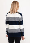 Micha Striped Knit Jumper, Navy Multi