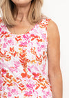 Micha Floral Print Vest Top, Pink Multi