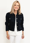 Micha Short Button Up Jacket, Navy