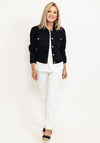 Micha Short Button Up Jacket, Navy