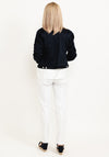 Micha Short Button Up Jacket, Navy