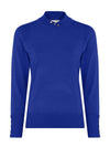 Micha Buttoned Funnel Neck Sweater, Blue