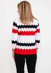 Micha Track Line Pattern Sweater, Multi