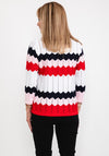 Micha Track Line Pattern Sweater, Multi