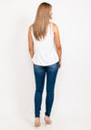 Micha Pleat Neckline Vest Top, White