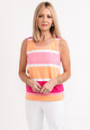 Micha Wide Striped Vest Top, Pink Multi
