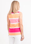 Micha Wide Striped Vest Top, Pink Multi