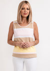 Micha Wide Striped Vest Top, Yellow Multi