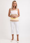 Micha Wide Striped Vest Top, Yellow Multi