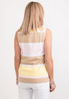 Micha Wide Striped Vest Top, Yellow Multi